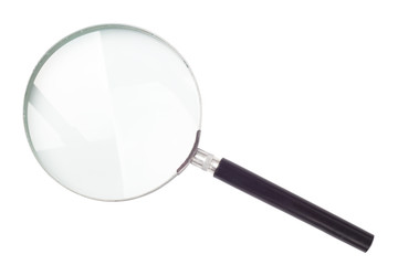 Magnifying glass magnifying on