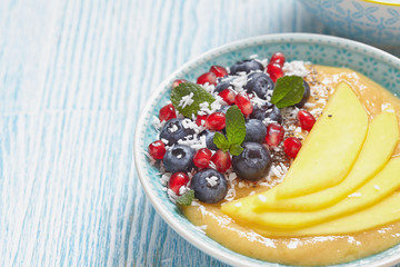 Mango Orange Banana Smoothie in a bowl