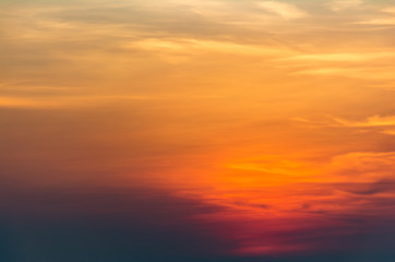 Obraz na płótnie Canvas Dramatic sunset and sunrise sky.