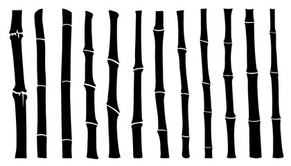 Fototapeta premium bamboo stick silhouettes