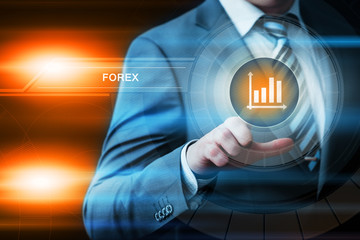 businessman pressing button on virtual screens