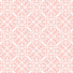 Oriental classic pink ornament. Seamless abstract pattern