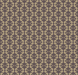 Seamless ornament. Modern stylish geometric pattern with repeating golden elements