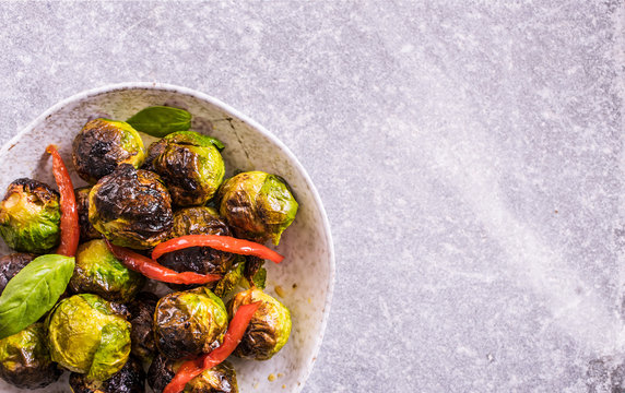Roasted Brussels sprouts above