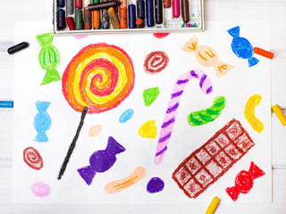 colorful drawings: sweets