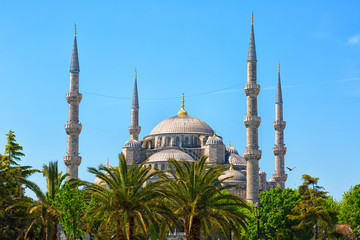 Fototapeta na wymiar Sultan Ahmed Mosque in Istanbul, Turkey
