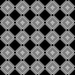 Seamless black and white vector background with abstract geometric shapes. Print. Cloth design, wallpaper.