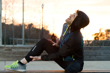 athlete with muscle pain