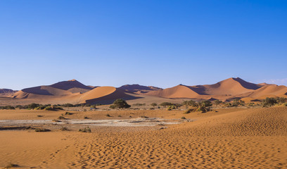 Fototapeta na wymiar Sanddünen von Sossusvlei , Naukluft Park, Rand der Namib Wüste, Hardap, Namibia , Afrika