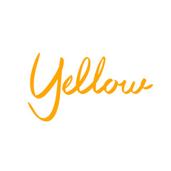 cartoon font letter Yellow lettering vector