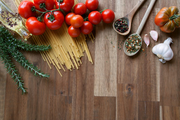 Ingredients for Italian pasta dishes