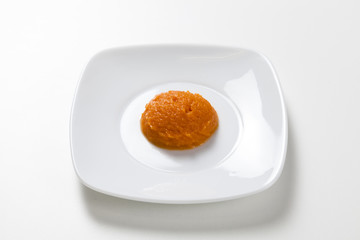 Smooth pure meal, hospital food.