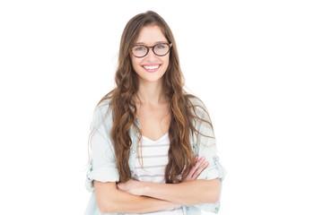 Portrait of female student with eyeglasses