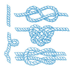 Set of engraved knots and ropes - 105922409