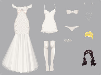 Female wedding clothes