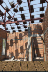 Naklejka premium structure of house during construction