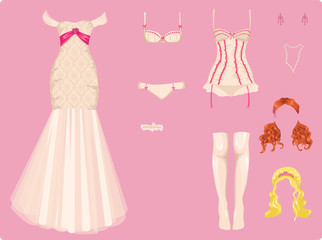 Female wedding clothes