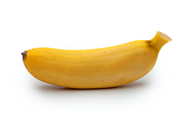 small banana isolated on white
