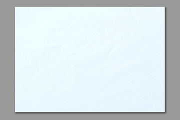 White paper  isolated on gray background.