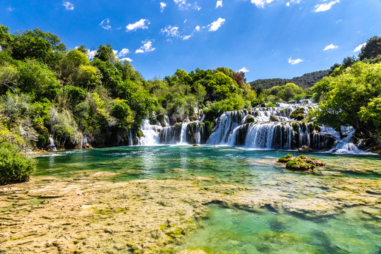 Waterfall In Krka National Park -Dalmatia, Croatia © zm_photo