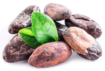 Cocoa beans.
