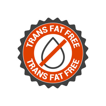 No trans fat vector icon, label