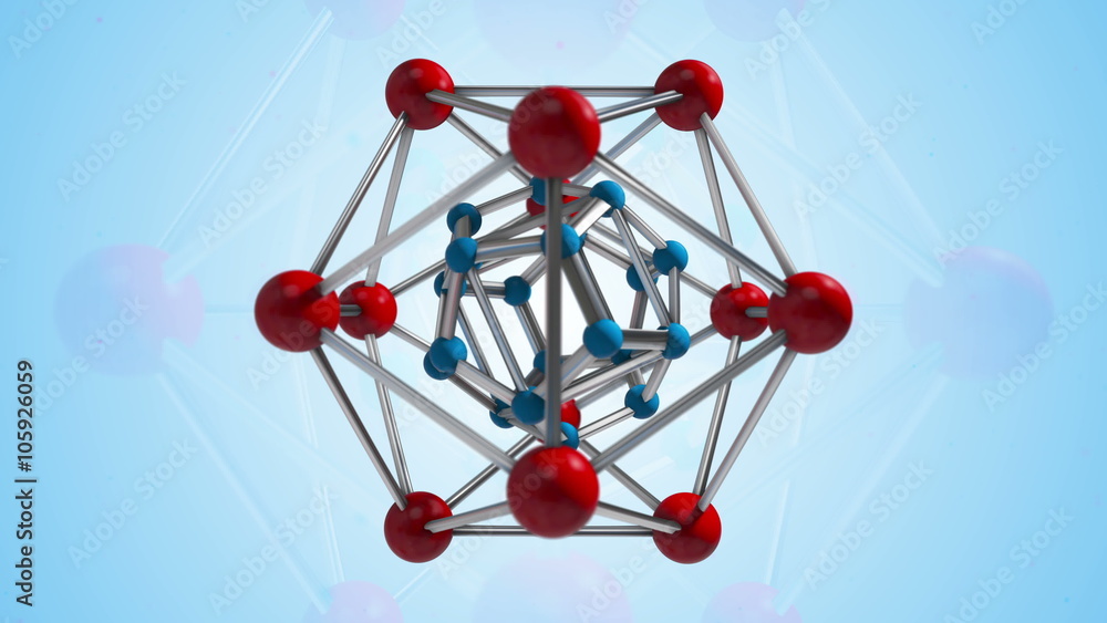 Poster loopable abstract molecule structure background