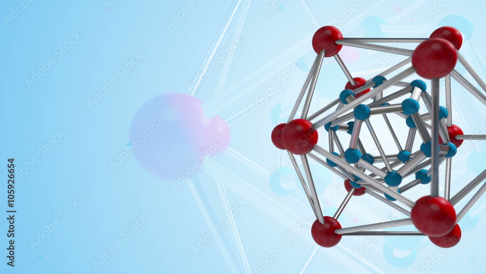 Poster loopable abstract molecule structure background
