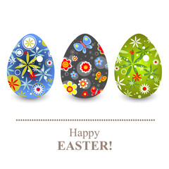 floral ornate easter eggs