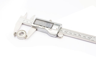 Vernier caliper on white background