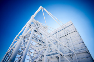 repeater radio antenna in the high mountains