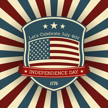 independence day card. vector illustration