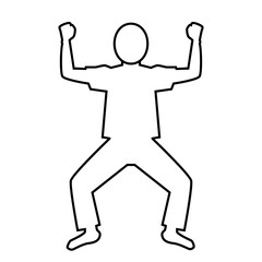 元気なポーズのピクトグラム(Tシャツ)