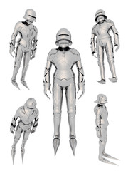 Rüstung eines Ritters - Freisteller