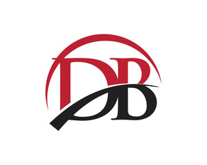 DB letter logo swoosh