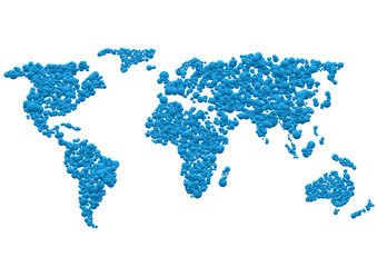 Bluel World map