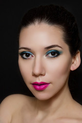 Fototapeta na wymiar Beauty portrait of a beautiful model with a professional make-up