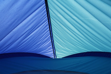 Water drops on tent