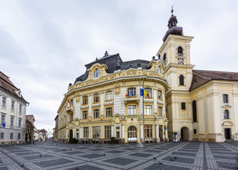 Fototapeta na wymiar Downtown in Sibiu, Romania