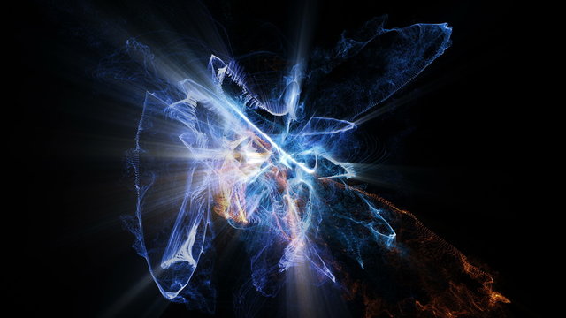 Light FX2118: Atomic particles collide, spin and shine (Video Loop).