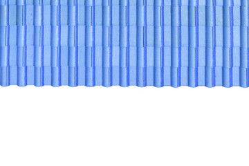 Blue tin roof texture background.