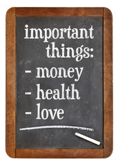 Obraz premium Money, health and love