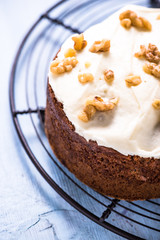 Homemade traditional carrot cake
