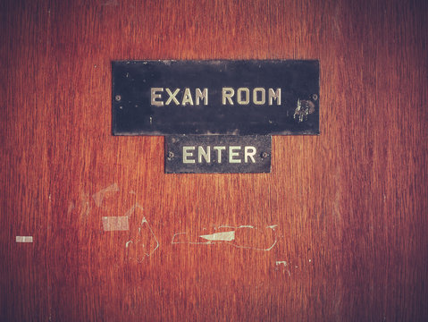 Retro Grunge Exam Room Door