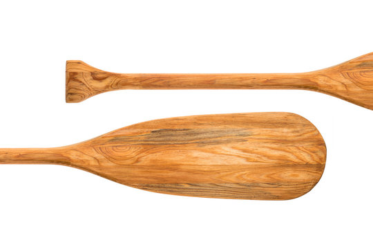 wooden canoe paddle abstract