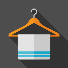 hanger icon with long shadow. flat style vector illustration