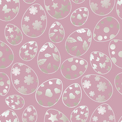 Seamless pattern with Easter eggs