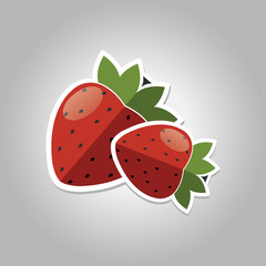 strawberry sticker