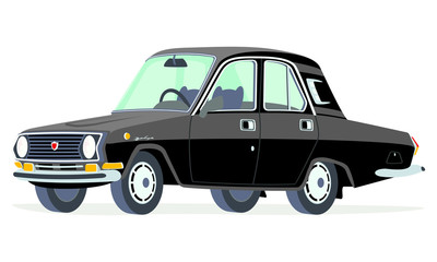 Negro cartoon vista frontal y lateral