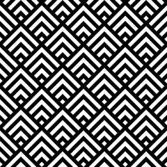 Black and white retro style pattern, seamless illustration